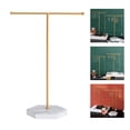 thumbnail image 3 of Earring Display Metal Stand Shelf Marble Base Organizer White, 3 of 8