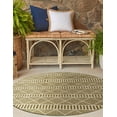thumbnail image 3 of Unique Loom Outdoor Trellis Collection Area Rug - Dalyan (7' 10" Round Green/Ivory), 3 of 9