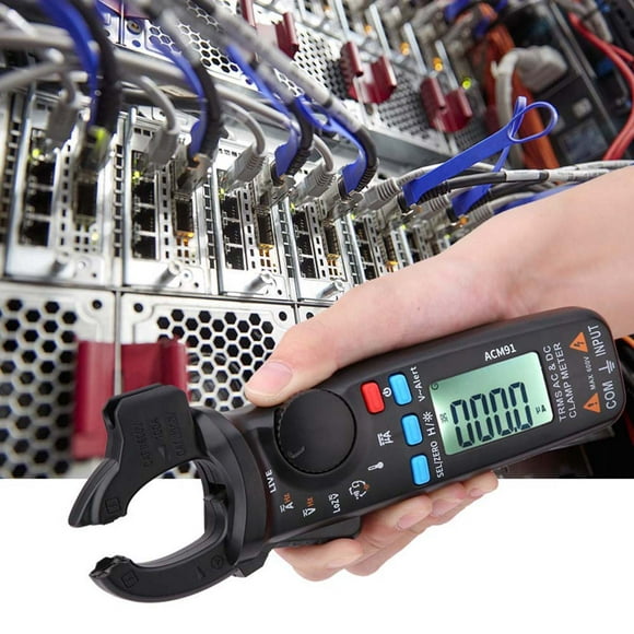Digital Clamp Meter,ACM91 1mA AC/DC Current Digital Multimeter High Precision Clamp Meter Stylish and Modern