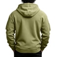 thumbnail image 4 of Delconic Mens Zip Up Hoodie Jacket Long Sleeve Drawstring Hood Sweatshirt with Multiple Zipper Pockets Casual Active Outerwear Army Green L, 4 of 9