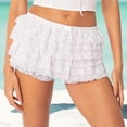 thumbnail image 2 of GZWYHT Shorts for Women,Summer Pants,Women Lolita Cute Ruffle Lace Trim Pumpkin Pants Sexy Boy Shorts Layered Bottoms Fairy Sweet Pettipants,High Waisted Pants,Comfy Shorts,Womens Shorts,White,S, 2 of 6