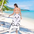 thumbnail image 7 of FORMRS Womens Long Sarong Beach Wrap Semi-Sheer Bikini Skirt Bathing Swimsuit Cover Up, Cute Chubby Cat, 7 of 7