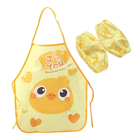

Christmas Home Children s Play Apron Sleeve Set 3-6 Years Old Children s Household Chores Waterproof Anti-smudge Apron
