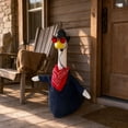 thumbnail image 5 of Aurorax Fall Porch Goose Outfits 23" Holiday,Goose Clothes for Cement Goose Porch Goose 17/19 inch,Western All the Season Blue Porch Goose Costume for Garden Outdoor Home Decor, 5 of 9