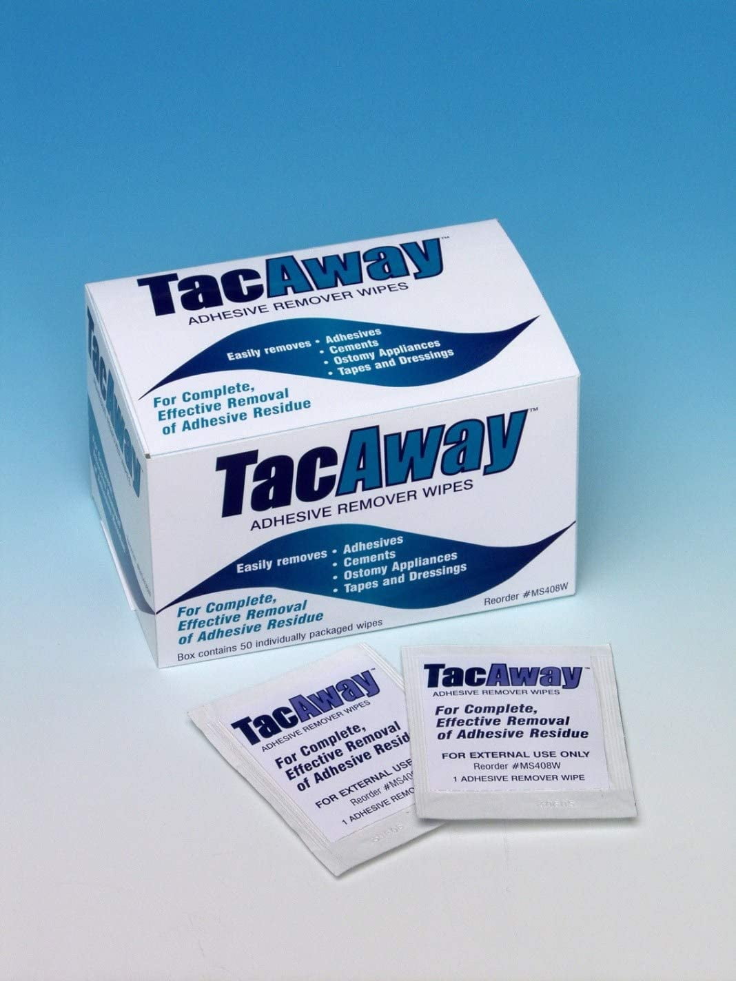 Torbot MS408W TacAway Adhesive Remover Wipes (2 Boxes of 50)