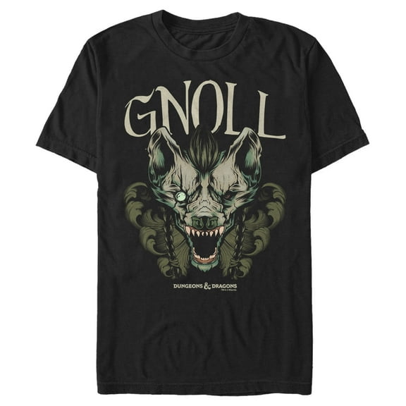 Men's Dungeons & Dragons Gnoll Monster Portrait  Graphic Tee Black 2X Large