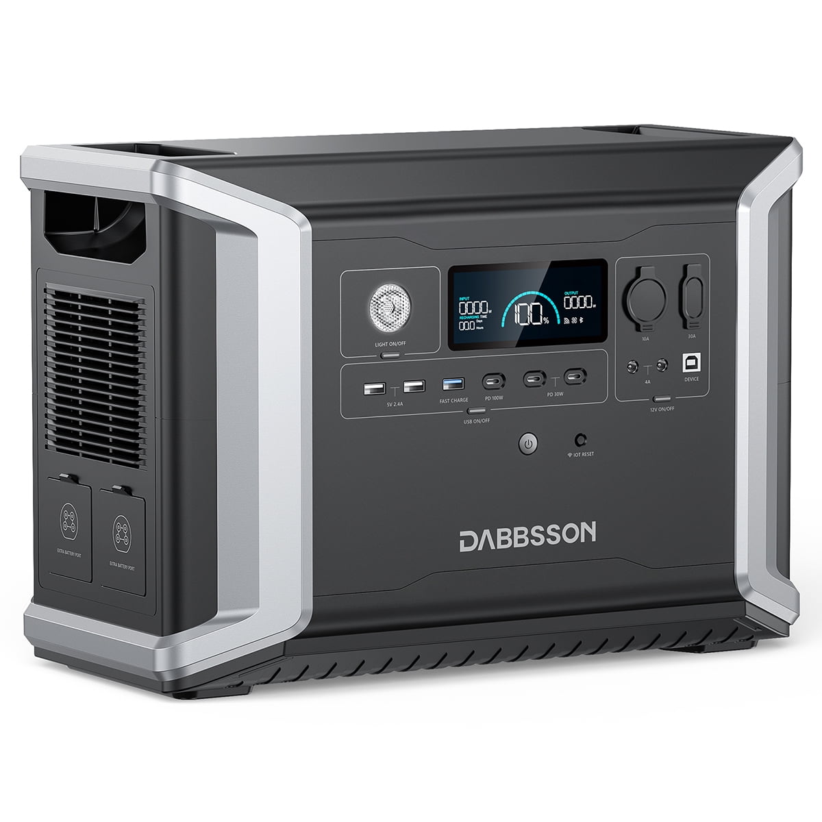 DABBSSON DBS2300 Power Portable Station 2330Wh 2200W (Surge 4400W) Solar Generator LiFePO4 Battery Backup for Camping Road Trip
