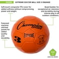 thumbnail image 5 of Champion Sports Extreme Series Soccer Ball, Size 3 - Youth League, All Weather, Soft Touch, Maximum Air Retention - Kick Balls for Kids Under 8 - Competitive and Recreational Futbol Games, Orange, 5 of 7