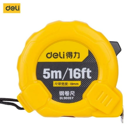 

DELI 16 Foot Tape Measure By Kutir - MAGNETIC HOOK Shock Absorbent Solid Rubber Case Measuring Tape