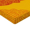 thumbnail image 2 of Ambesonne East Fitted Sheet, Retro Traditional Design, Full Size, Red Yellow, 2 of 3