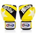 thumbnail image 4 of Guantes de boxeo Fairtex BGV1 para entrenamiento de muay thai, 240 ml, color amarillo, 4 of 5