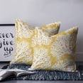 thumbnail image 2 of Pillow Covers 18x18 Set of 2, Yellow Coral Coastal Square Throw Pillow Covers for Couch/Sofa/Living Room, White Summer Beach Ocean Seaside Decorative Soft Pillowcases for Couch Throw Pillows, 2 of 7