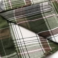 thumbnail image 5 of Felirenzacia George Men and Big Men's Classic Plaid Cotton Shirt, Double Pocket Tartan Long Sleeve Fitted Dress Shirt for Daily Workwear,Green,3XL, 5 of 6