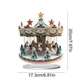 thumbnail image 2 of Elainilye Christmas Standee Plastic Printed with Christmas Tree and Carousel for Desktop Home Decoration Holiday Gift, 2 of 6