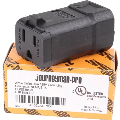 Female Extension Cord Replacement Ends 15 Amp Power Plug Electrical Repair 5-15