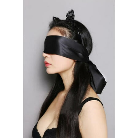 Fanvereka Slik Stain Eye Masks Exotic Accessories Blindfold Handcuff Tie Restraint Costume