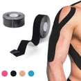 thumbnail image 3 of Kinesiology Tape, Pain Management Technology, Sweat & Water-Resistant Athletic Tape, Compression Support for Joints & Muscles, 1Roll, Multicolor for Elbow Back Shoulder Neck Knee(Blue3,196x1"), 3 of 8