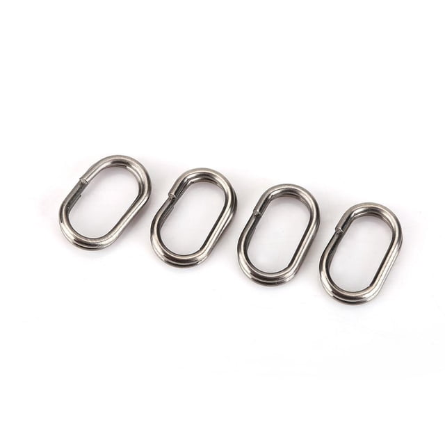 Greensen 100Pcs Stainless Steel Oval Split Rings Swivel Snap Carp Fishing Tackle Connector, Fishing Tackle, Fishing Split Rings