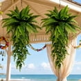 thumbnail image 5 of Artificial Ferns for Outdoors, 30 Inch Fake Ferns Artificial Plants Large for Outdoors, Artificial Hanging Plants Outdoors, Faux Plant for Home Living Room Decor, 5 of 7