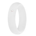 thumbnail image 4 of Silicone Rings Simple Crystal Rubber Ring Wedding Ring Band for Women Men, 4 of 10