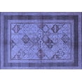 thumbnail image 1 of Ahgly Company Machine Washable Indoor Rectangle Oriental Blue Industrial Area Rugs, 8' x 10', 1 of 4