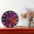 thumbnail image 6 of GZHJMY Space Galaxy Wall Clock, 10" Silent Non Ticking Round Clock, Oil Painting Easy to Read Clock for Living Room Bedroom Bathroom Home Decor Holiday Gifts, 6 of 7