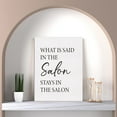 thumbnail image 4 of Salon Canvas Wall Art - 'What is Said in the Salon' Beauty Decor Framed Ready to Hang, 4 of 4