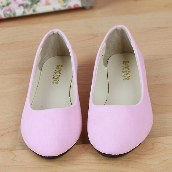 Women Ballet Dolly Pumps Shoes Ballerina Flat Work Office Shoes Suede Casual Shoes