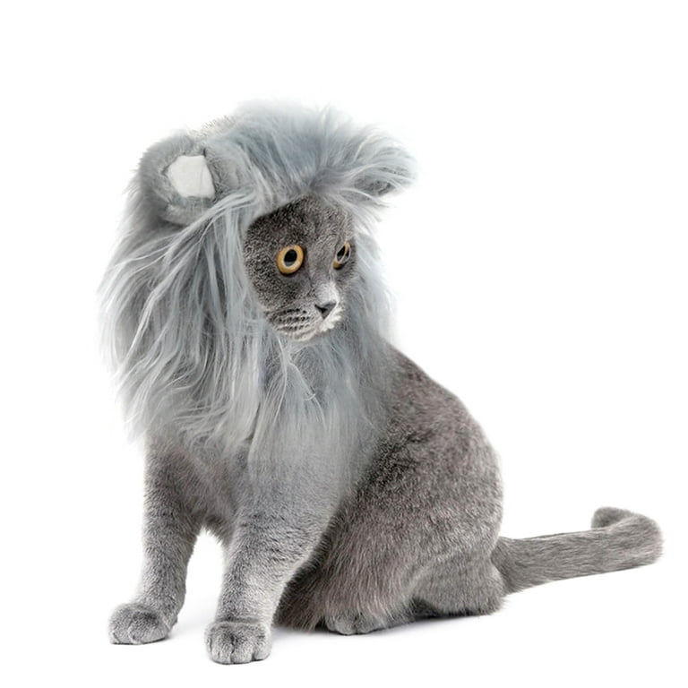 Lion Mane Wig for Cats, Funny Pet Cat Costumes for Halloween