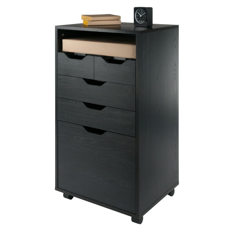 Winsome Halifax Bins & Drawers Multi-Storage Tall Mobile Cabinet