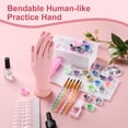 thumbnail image 4 of Kit de Uñas para Principiantes con Todo: Set de Polvo Acrílico Líquido Profesional para Uñas con Taladro de Mano de Práctica, Luz U V en Bolsa Cosmética para Mujer, Salón, Hogar (Rosa), 4 of 7