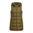 thumbnail image 4 of MaFYtyTPR Women's Long Puffer Vest Hooded Quilted Zip Up Sleeveless Jacket with Pockets Winter Lightweight Padded Warm Waistcoats, 4 of 6