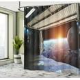 thumbnail image 5 of Ambesonne Scenery Shower Curtain, Earth Galaxy Space, 69"Wx84"L, Multicolor, 5 of 5