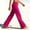 Hot Pink, variant on Linen Pants Women Spring Summer Wide Leg Lounge Loose Straight Leg Trousers with Pockets Black L(L)