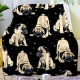thumbnail image 2 of Cute Pug Blanket Gifts for Women Mom Adults Soft Puppy Dog Plush Blanket for Bedroom Living Room Sofa Couch 80"X60", 2 of 7