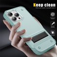 thumbnail image 3 of JTCASES for iPhone 12 Pro Case, Foldable Kickstand Heavy Duty Protective Rugged Hybird Anti-slip Shockproof/Drop Resistant PC TPU Shell for iPhone 12 Pro, Green, 3 of 7
