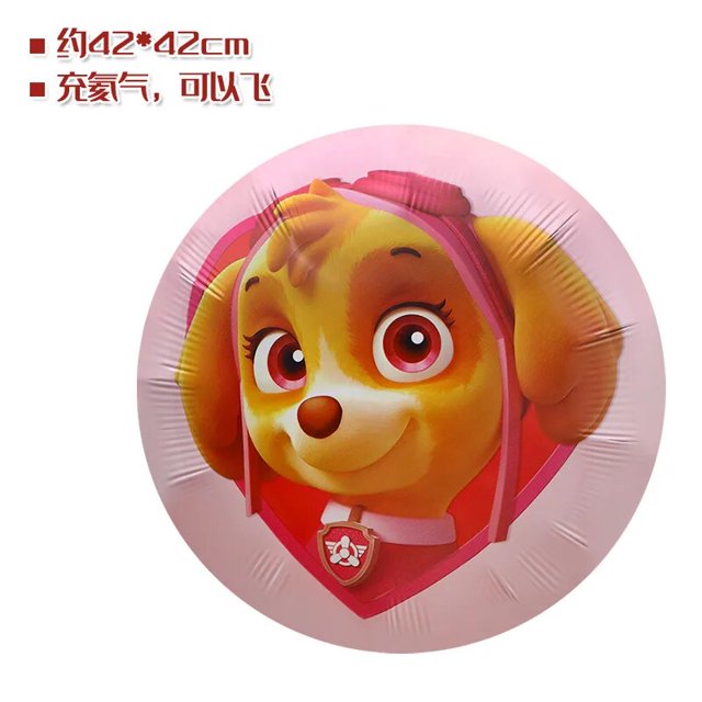 Paw Patrol-Globo redondo de papel de aluminio para niños, decoración para fiesta de cumpleaños, rescate de la fuerza, cachorro, dibujos animados, decoración del hogar