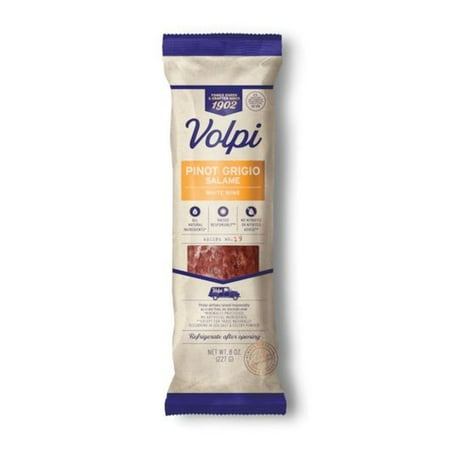 Volpi Pinot Grigio Wine Salame Chub 8 Ounce — 12 per Case.