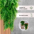 thumbnail image 3 of 4 pcs Artificial Hanging Plants- Fake Green Leaves Decoration, Faux Foliage Greenery Home Decor, 3 of 9