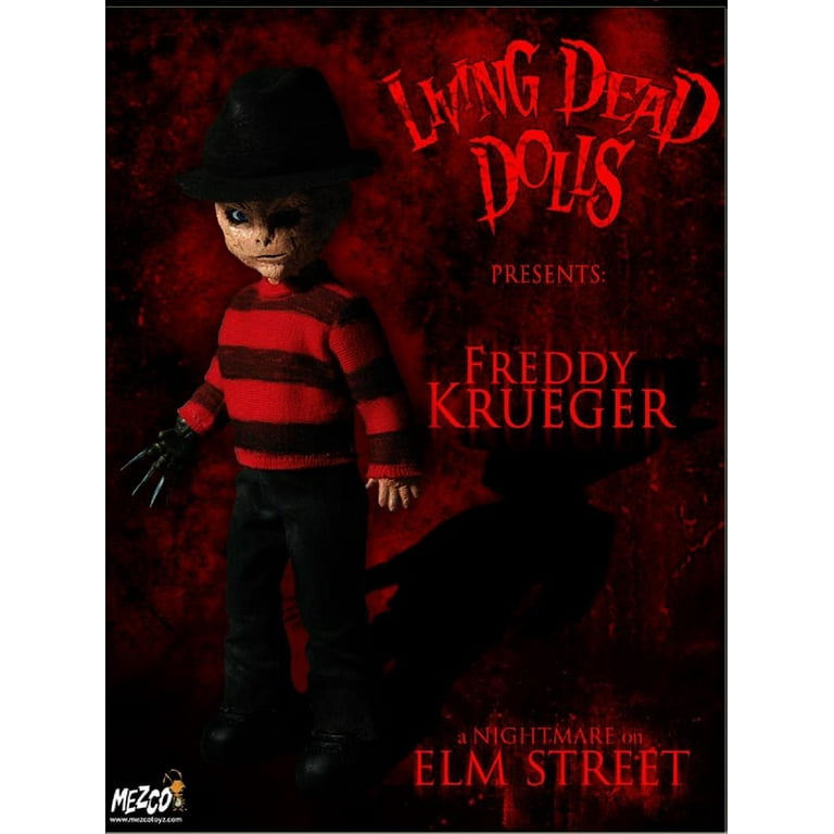 Living Dead Dolls Freddy Krueger: A Nightmare on Elm Street *MODERATELY  DENTED BOX*