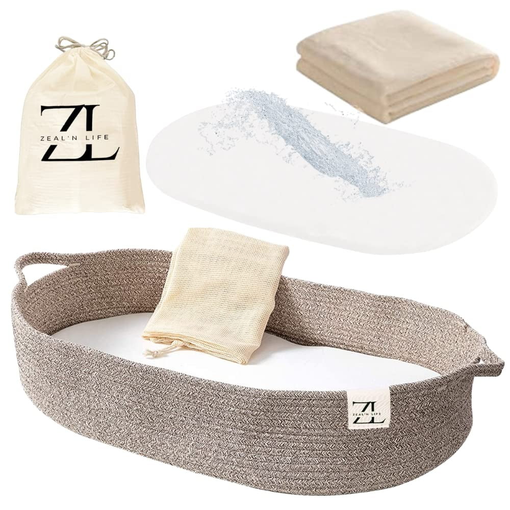ZEAL'N LIFE Baby Changing Basket Baby Changing Pad w/ Thick Foam Mat