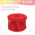 thumbnail image 2 of Uxcell 1-1/2"x10Yd Wired Chiffon Ribbon Fishtail Yarn Sheer Organza Ribbon Red, 2 of 6