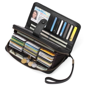 GAEKEAO Women's Bifold Wallet with 45 Card Slots