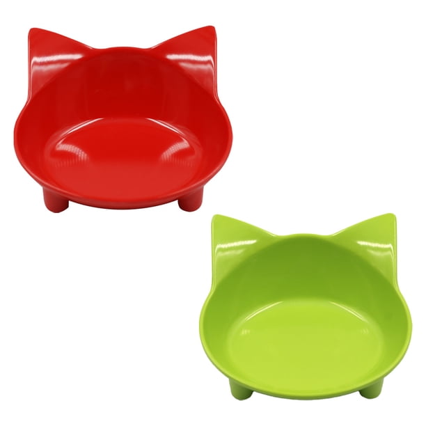 2 uds cuenco para gatos cuencos antideslizantes para comida de gatos, cuenco para mascotas cuenco de agua para gatos MFZFUKR BST3006128-6