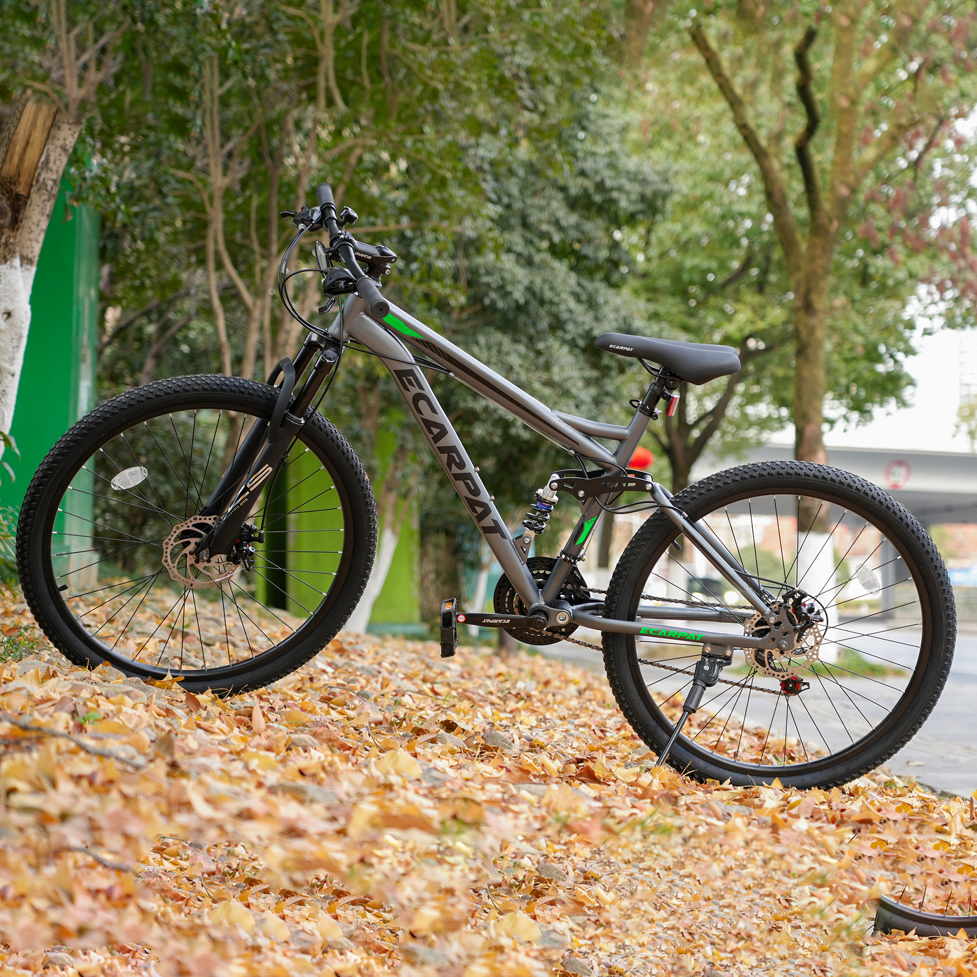 26 Inch Mountain Bike, 21-Speed Disc Brake, Front Fork Rear Shock Absorber Carbon Steel Frame Mountain Bike, Mens Womens Trail Commuter City Bicycles