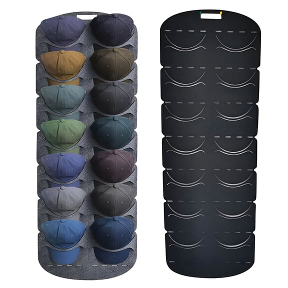LAMIRO Large Hat Rack for Baseball Caps,7/14 Pockets Hat Organizer,Space Saving Storage Rack,51Inch