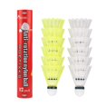 thumbnail image 1 of Muetxiks Anti Rotation Nylon Badminton Shuttlecocks , Stable Flight | Yellow , Pack Of 12, 1 of 5