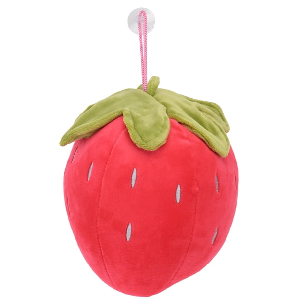 Cojín decorativo de fresa, peluche corto, muñeco de peluche, regalo creativo, decoración para sofá para niñas, 21 cm, rojo