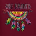 thumbnail image 2 of Colorful Neon Be Brave Dreamcatcher | Dean Russo Art Pop Culture Men's T-Shirt, Maroon, Large, 2 of 6