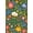 Green, Pattern 16, variant on ODIKA 4'x6' Yellow Pink Golden Floral Bliss Washable Area Rug Botanical Elegance with Vintage Charm for Home Office, Under Desk, Non-Slip Chair-Friendly, Flatwoven